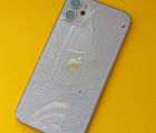 Рамка корпуса Apple iPhone 11 сиреневая С-сток (стекло камеры целое)