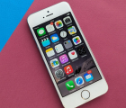 Дисплей (екран) Apple iPhone 5s (B-сток) білий оригінал з розборки + кнопка і верхній шлейф (невеликий скол)