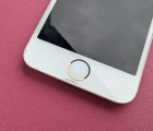 Дисплей (екран) Apple iPhone 5s (B-сток) білий оригінал з розборки + кнопка і верхній шлейф (невеликий скол) - фото 2