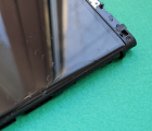 Дисплей (экран) BlackBerry Keyone в рамке (C-сток) со сколом чёрный - фото 2