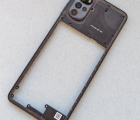 Рамка бокова + стекла камер Motorola Moto G22 сіра (B-сток)