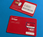 Сим карта новая Verizon Wireless 4G LTE SIM Card 2FF (RETAILSIM4G-A) США