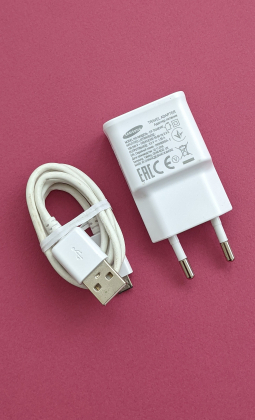Зарядка + кабель Micro USB Samsung EP-TA550EWE (оригінал, з комплекту телефону)
